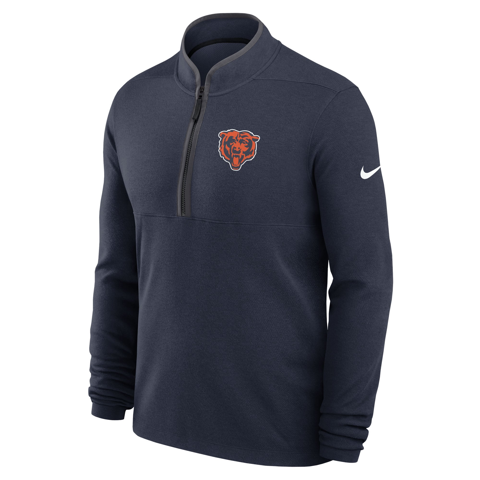 Men's Nike Navy Chicago Bears Primetime Victory Dri-FIT Half-Zip Pullover